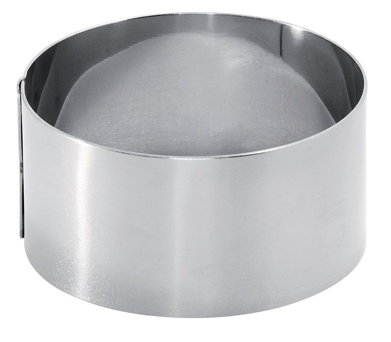 Confezione 1 pezzo CERCHIO MOUSSE INOX DIA.10 H3,5CM