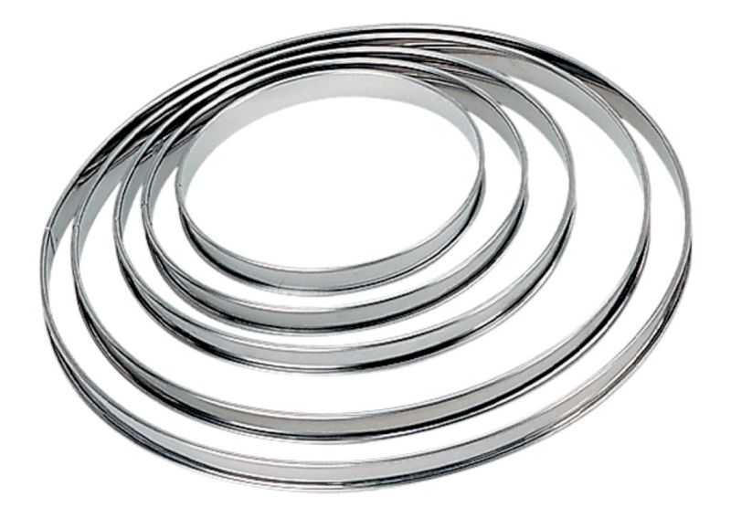 Confezione 1 pezzo CERCHIO TORTA CHEF INOX 18CM H2CM
