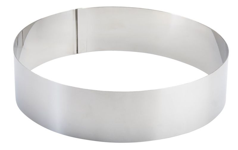 Confezione 1 pezzo CERCHIO PASTICCERIA INOX D24CM X H6CM