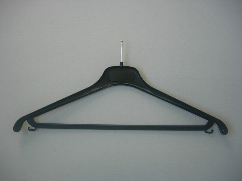 Confezione 1 pezzo GRUCCIA NERA ANTIFURTO S/ANELLO 42CM