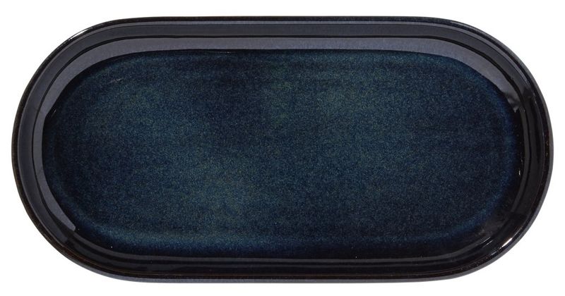 Confezione 6 pezzi PIATTO BURGER GRES 29X14CM BLU