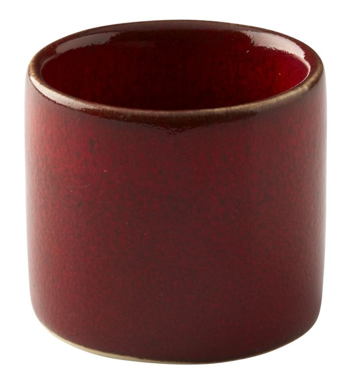 Confezione 12 pezzi VASETTO SALSA GRES 5CM H4,5CM ROSSO