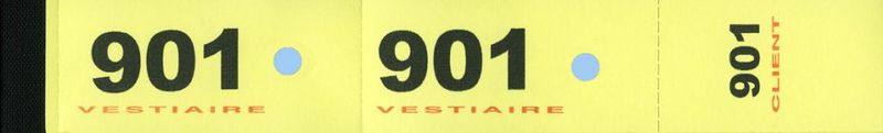 Confezione 1 pezzo CONF.20 CARNET 50 TICK.GUARDAROBA GIALLO