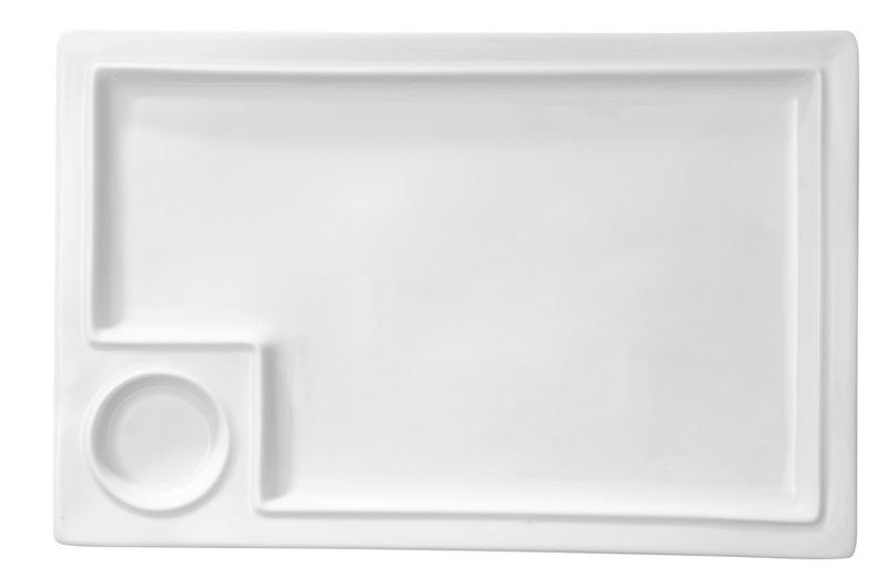 Confezione 4 pezzi PLANCHA RETT.35.5X23CM +COMPART.D6CM