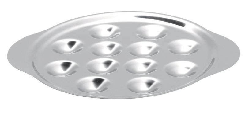 Confezione 12 pezzi PIATTO LUMACHE INOX 12 FORI