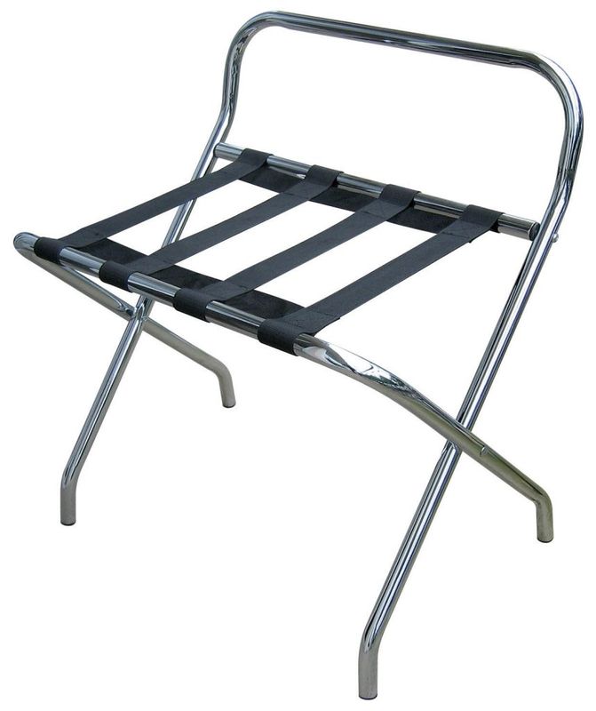 Confezione 1 pezzo PORTAVALIGE METALLO CROMATO 68X46H73