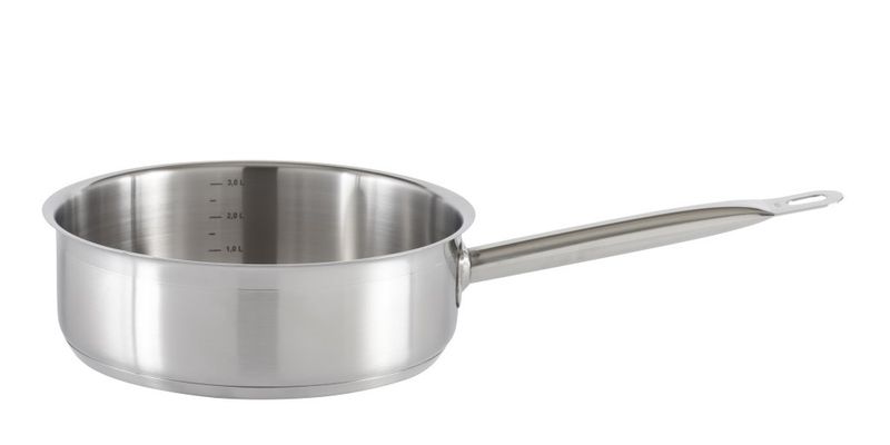 Confezione 1 pezzo PADELLA SALTARE DRITTA 1/M INOX D24CM 3 6L QUALIPLUS