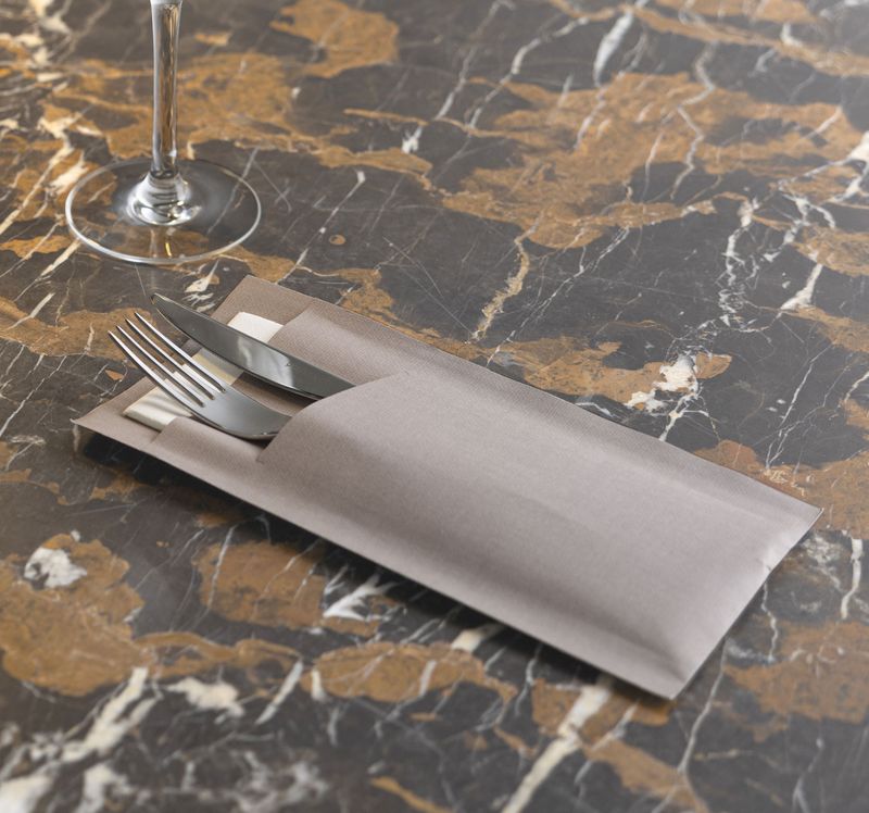 Confezione 4 pezzi P50 POCHETTE ARTY 30X40 GRIGIO