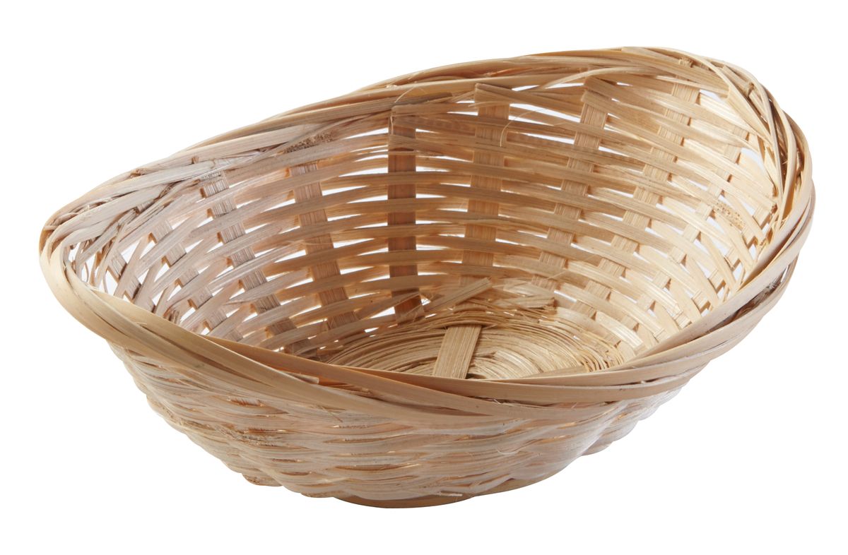 Confezione 1 pezzo CESTINO PANE OVALE BAMBOU 19.5X15XH6