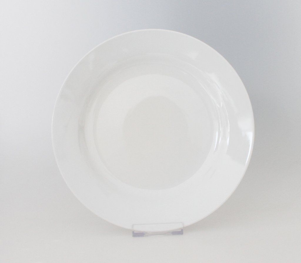 Confezione 24 pezzi PIATTO  PIANO 19CM PORCEL. BIA. BAZIK