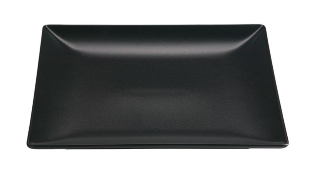 Confezione 6 pezzi PIATTO QUADRO 24CM GRES NERO BAZIK