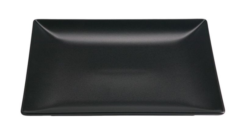 Confezione 6 pezzi PIATTO QUADRO 24CM GRES NERO BAZIK