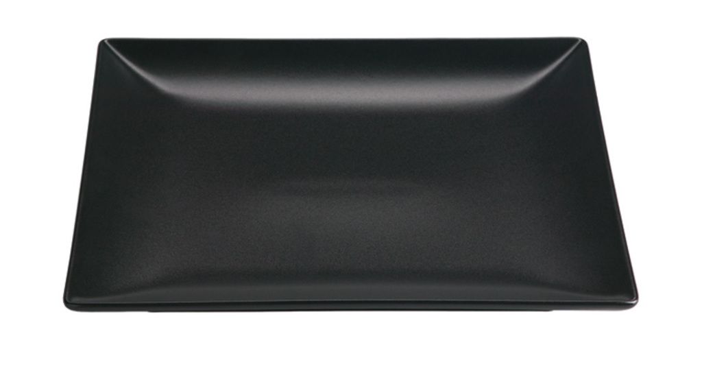 Confezione 6 pezzi PIATTO QUADRO 21CM GRES NERO BAZIK