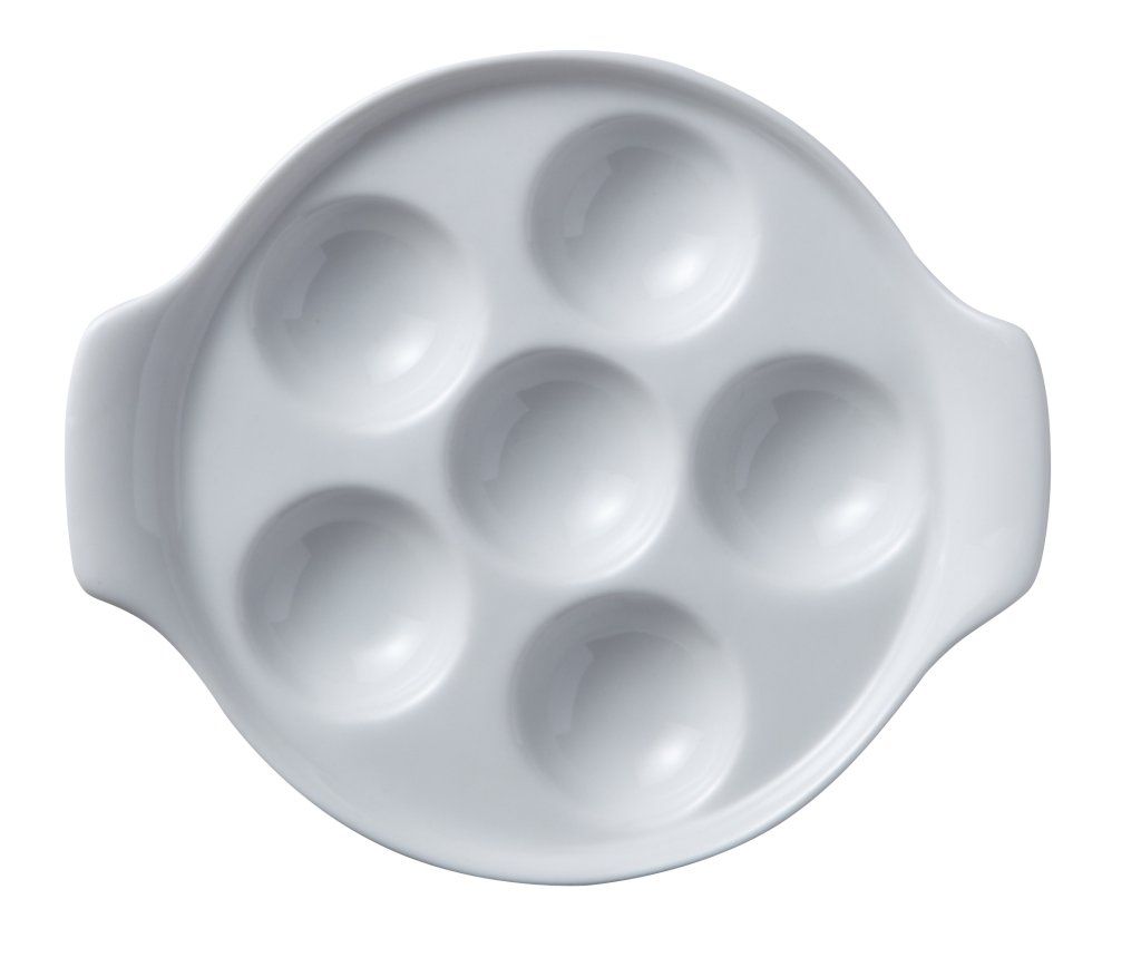 Confezione 6 pezzi PIATTO LUMACHE 6T D14CM PORC BIA. BISTR