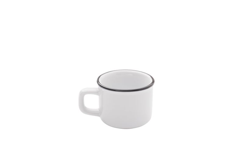Confezione 6 pezzi TAZZA 6CL BIANCO FILO NERO BISTROT