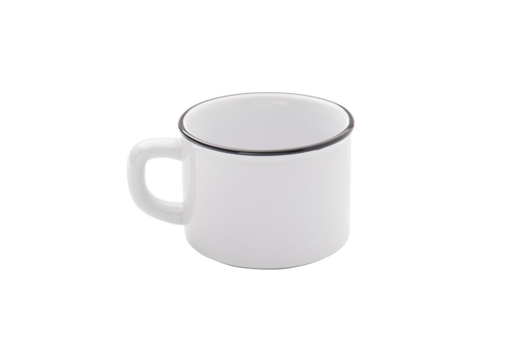 Confezione 6 pezzi MUG BASSO25CL BIANCO FILO NERO BISTROT