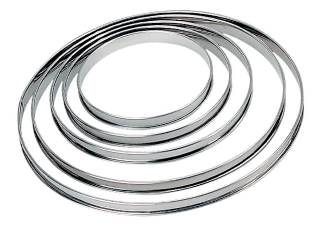 Confezione 1 pezzo CERCHIO TORTA CHEF INOX 18CM H2CM