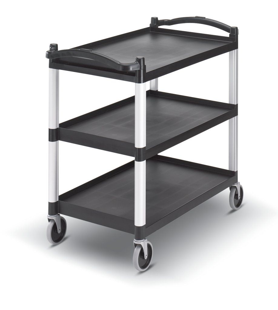Confezione 1 pezzo CARRELLO PP 3 PIANI 95X54X101,5CM NERO