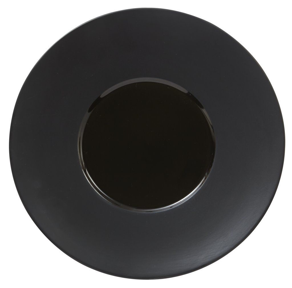Confezione 3 pezzi PIATTO PIANO ALA LARGA 30,5 CHIC & MAT NERO
