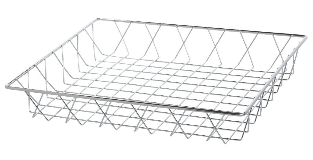 Confezione 1 pezzo CESTO FILO INOX 35,5X30,5X5,5CM