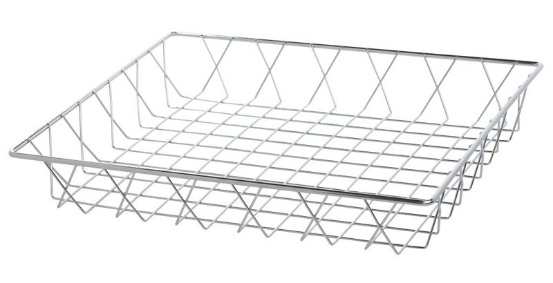 Confezione 1 pezzo CESTO FILO INOX 35,5X30,5X5,5CM