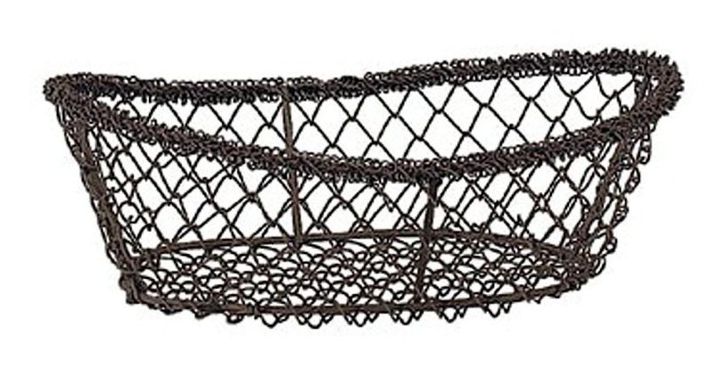 Confezione 1 pezzo CESTO PANE OV.A RETE 23X15X8 NERO