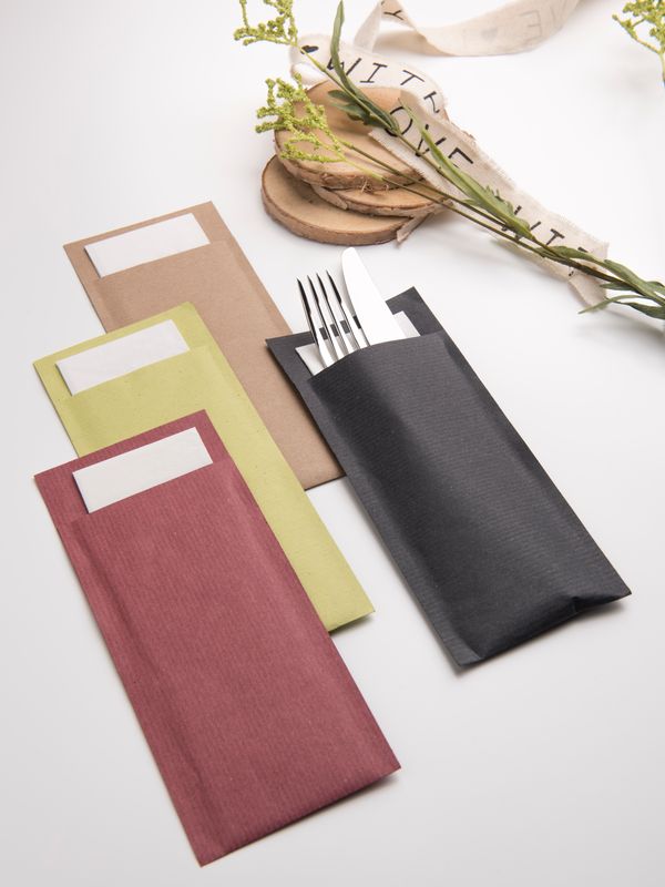 Confezione 5 pezzi CONF.100 POCHET.KRAFT ECOLINE BORDEAUX