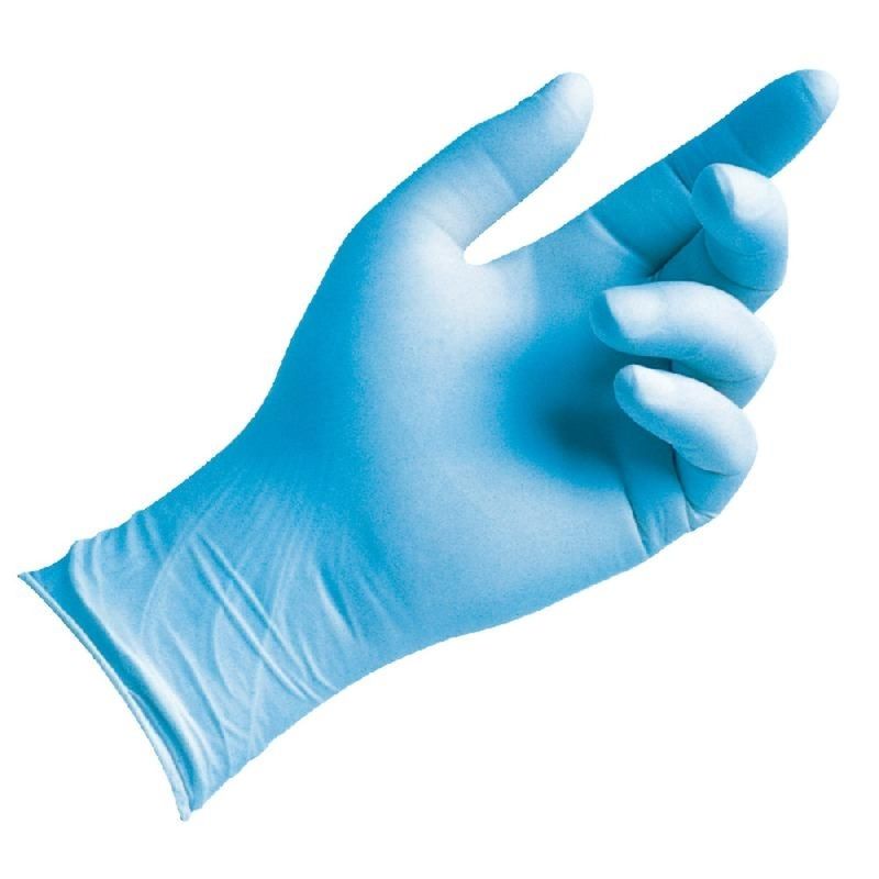 Confezione 1 pezzo SCATOLA 100 GUANTI NITRILE BLEU M NP MED