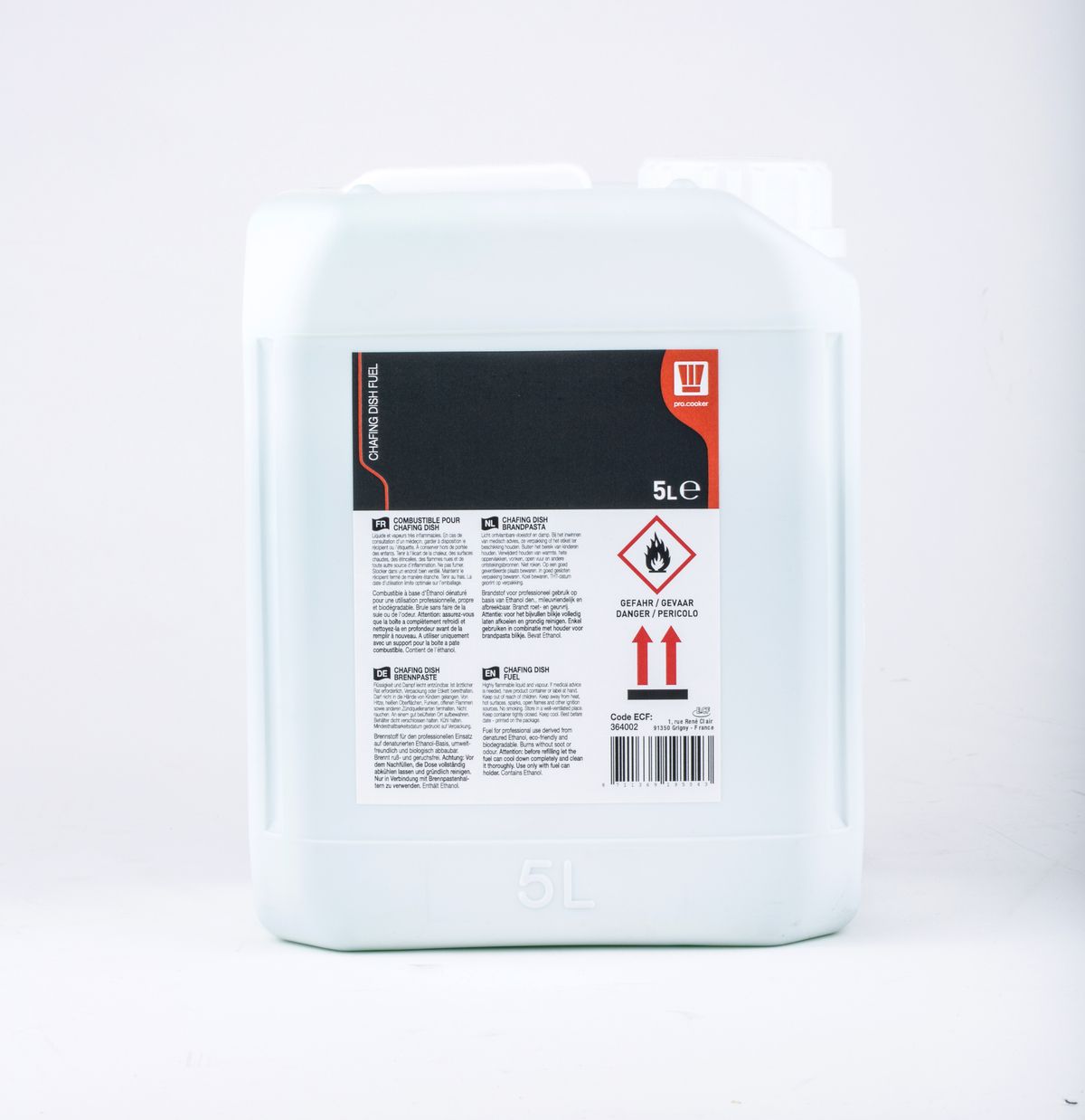Confezione 4 pezzi GEL COMBUSTIBILE ETANOLO BIDONE 5L