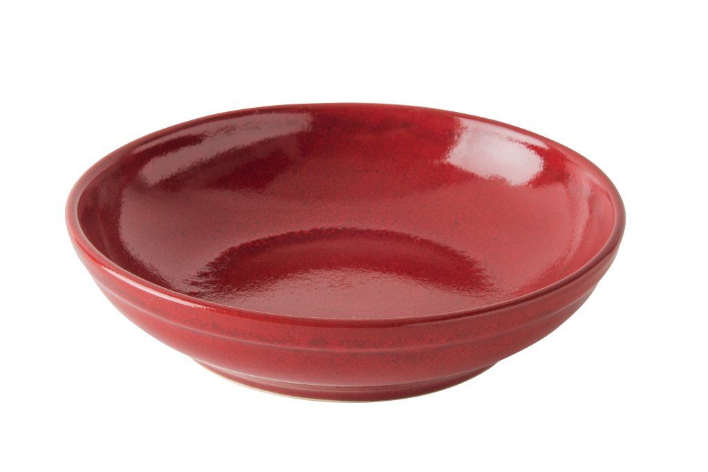 Confezione 6 pezzi PIATTO FONDO COUPE GRES 23CM ROSSO
