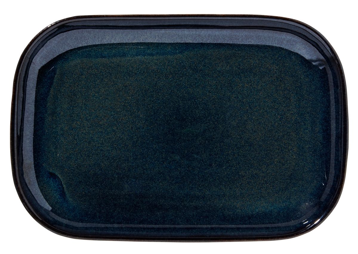 Confezione 6 pezzi PIATTO STEAK GRES 34,5X23,5 BLEU NOTTE