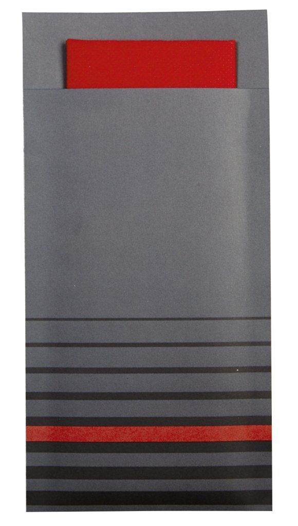 Confezione 1 pezzo CONF.200 POCHET.ISI GRIGIO/ROSSO