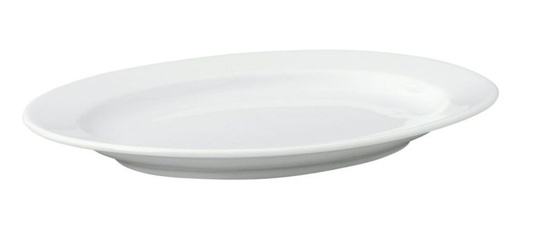 Confezione 12 pezzi PIATTO OVALE K 17X10  CM PORCELAINE BIA.