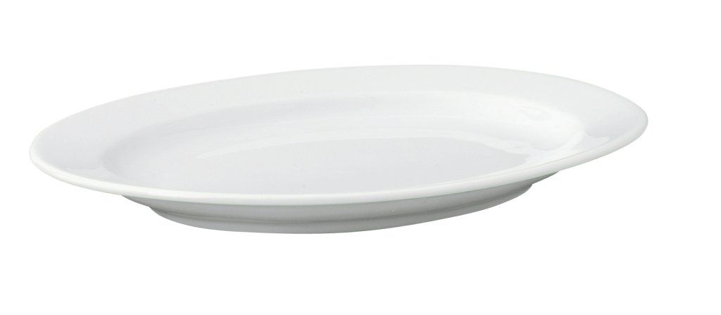 Confezione 6 pezzi PIATTO OVALE  K 24X16 CM PORCEL.BIA.