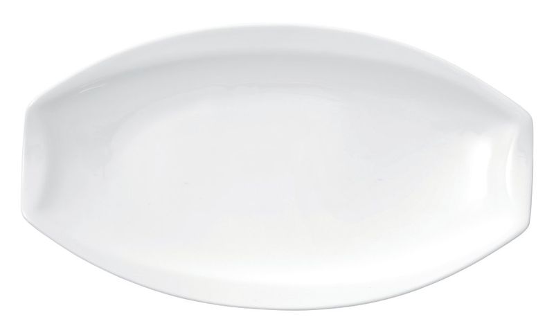 Confezione 6 pezzi PIATTO.OVAL.31X18CM PORC.BIA. MATCHA