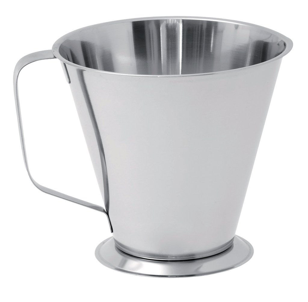 Confezione 1 pezzo MISURA INOX GRADUATA 1 LT CON PIEDE E IMPUGNATURA