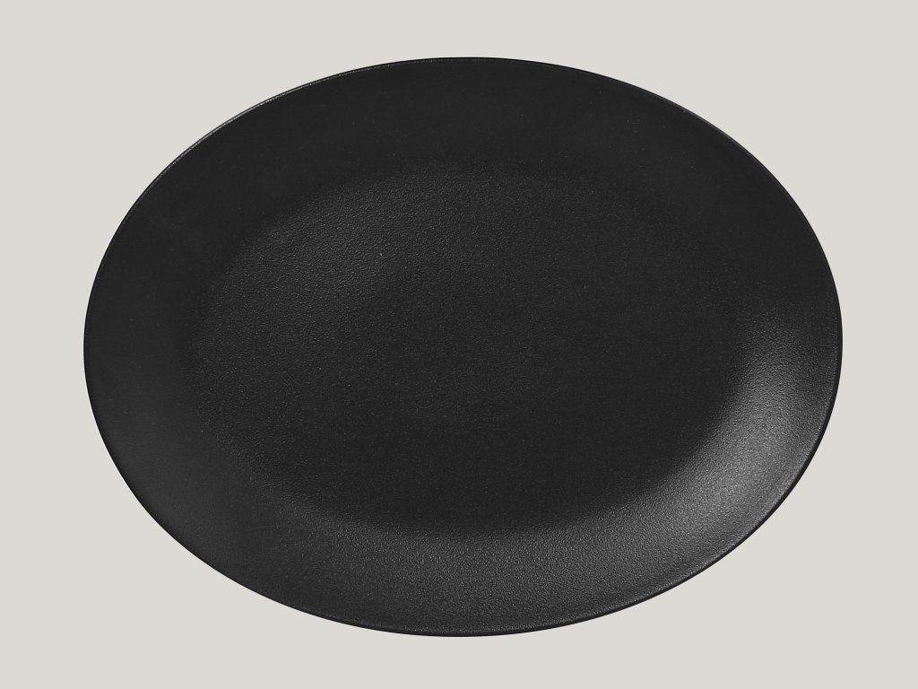 Confezione 6 pezzi PLAT OVALE 36X27CM NERO VULCANO NEO FUSION