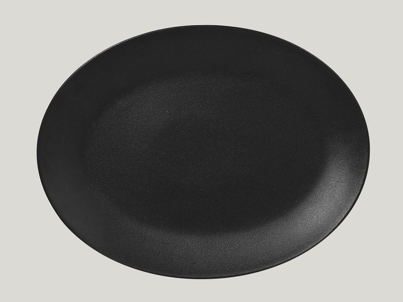 Confezione 6 pezzi PLAT OVALE 36X27CM NERO VULCANO NEO FUSION