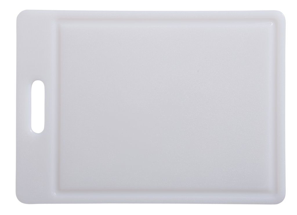Confezione 1 pezzo TAGLIERE POLIET. 35X25X1CM CON SCANALATURA BIANCO