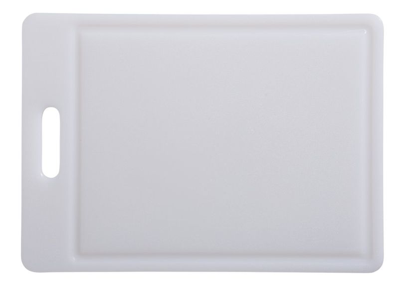 Confezione 1 pezzo TAGLIERE POLIET. 35X25X1CM CON SCANALATURA BIANCO
