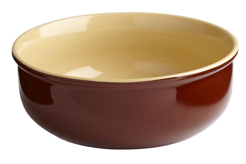 Confezione 6 pezzi PIATTO S/MANICI D.18CM GRES MARRON
