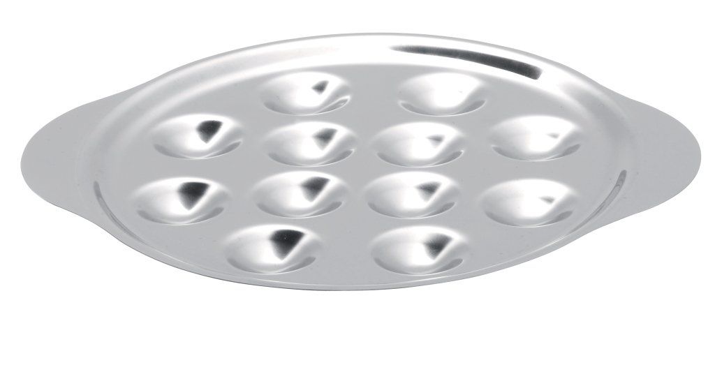 Confezione 12 pezzi PIATTO LUMACHE INOX 12 FORI