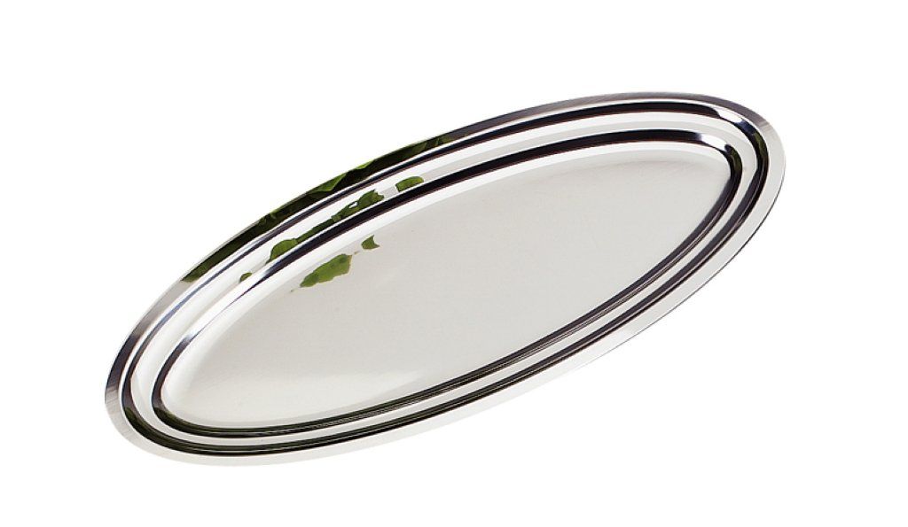 Confezione 1 pezzo PIATTO PESCE OVALE  60X27CM INOX 18%