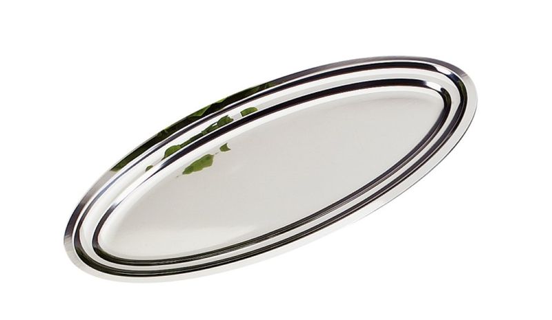 Confezione 1 pezzo PIATTO PESCE OVALE  60X27CM INOX 18%