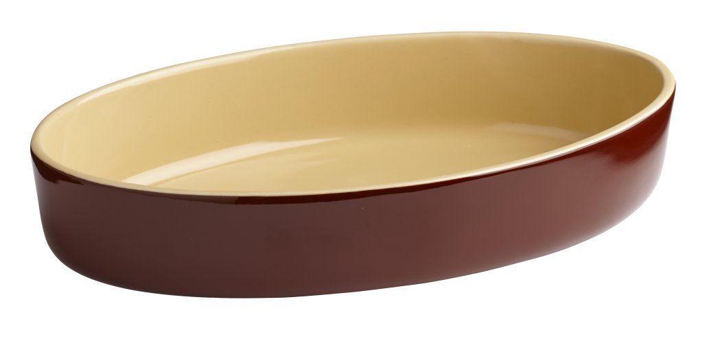 Confezione 6 pezzi PIATTO SABOT 24,5X15CM  GRES MARRON