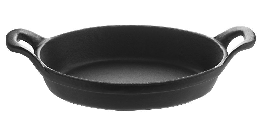Confezione 1 pezzo PIATTO IMP. OVALE 21X15 CM GHISA NERA