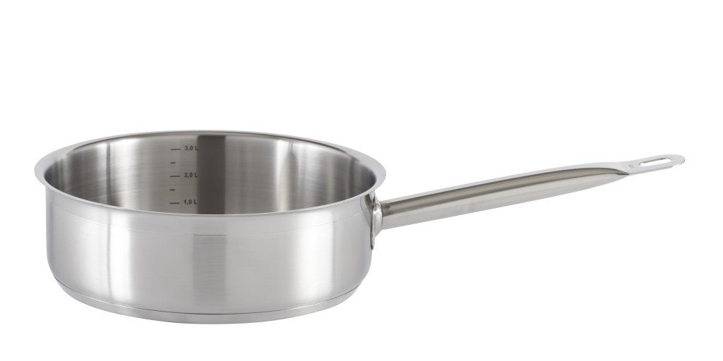 Confezione 1 pezzo PADELLA SALTARE DRITTA 1/M INOX D24CM 3 6L QUALIPLUS