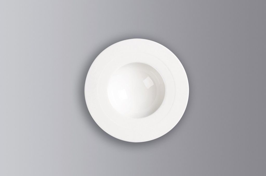 Confezione 6 pezzi PIATTO FONDO 23CM PRINCESS WHITE GOLD
