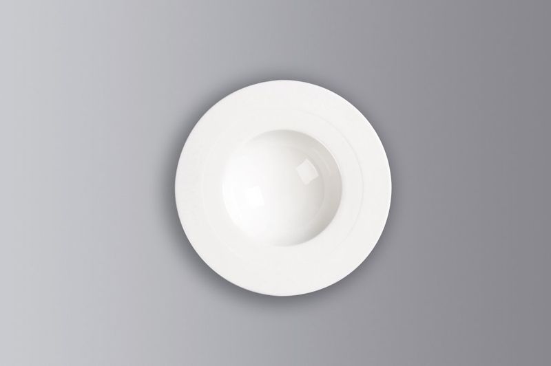 Confezione 6 pezzi PIATTO FONDO 23CM PRINCESS WHITE GOLD