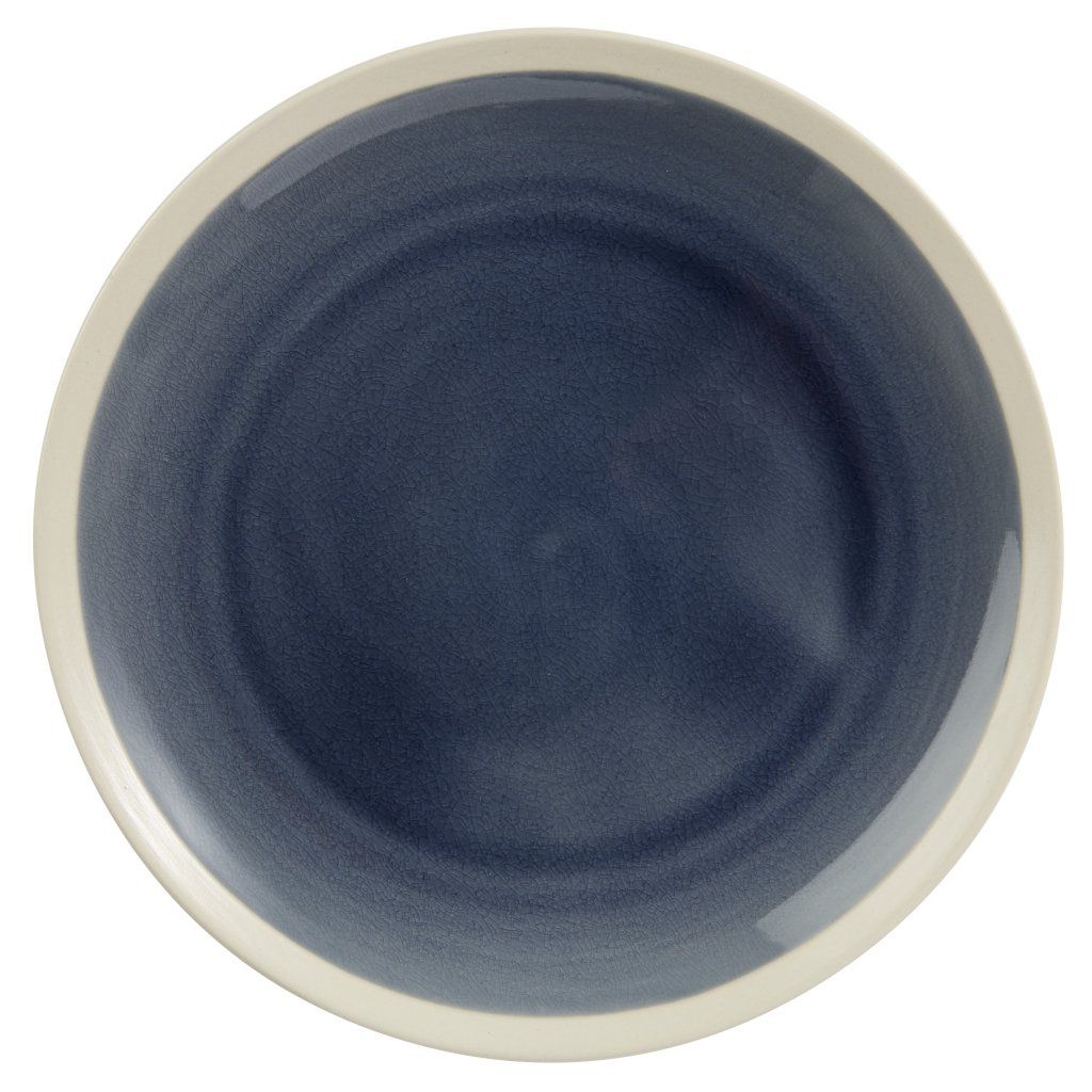 Confezione 3 pezzi PIATTO PIANO GRES 25,5CM BLU WINTER